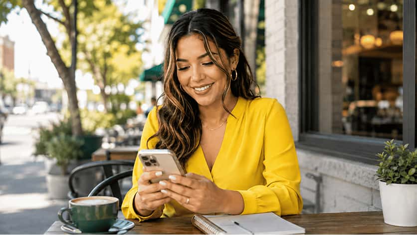 An aspiring affiliate working from a neighborhood cafe